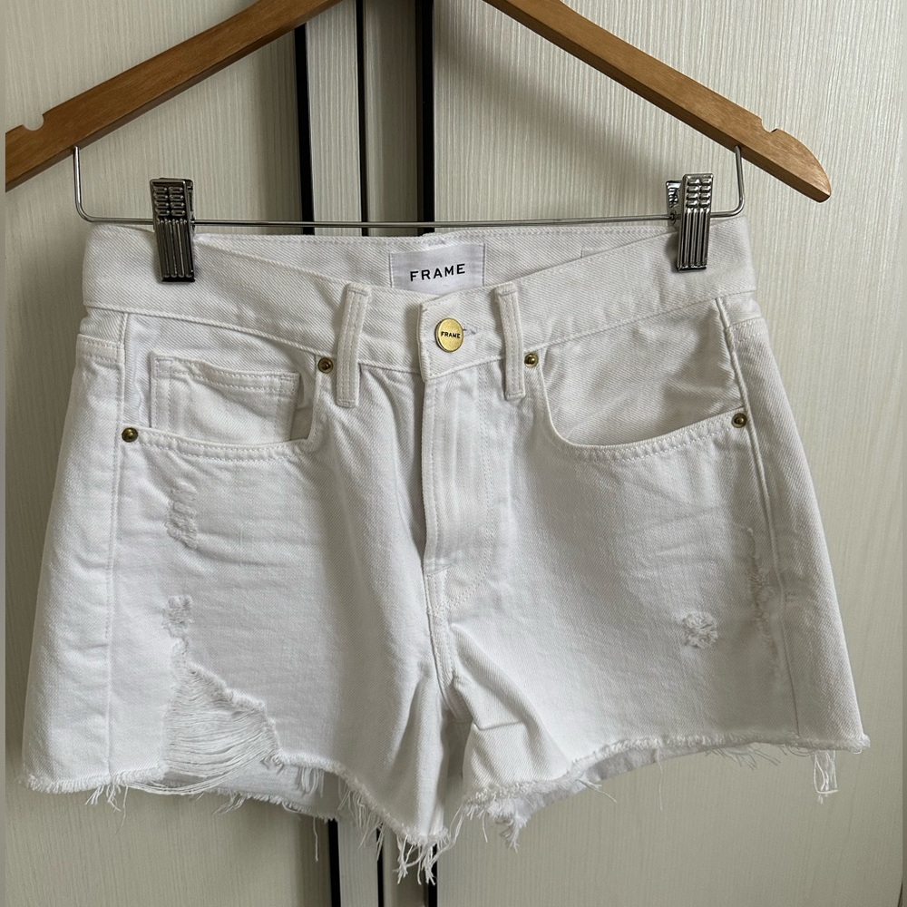 FRAME Le Brigette Short White Jean